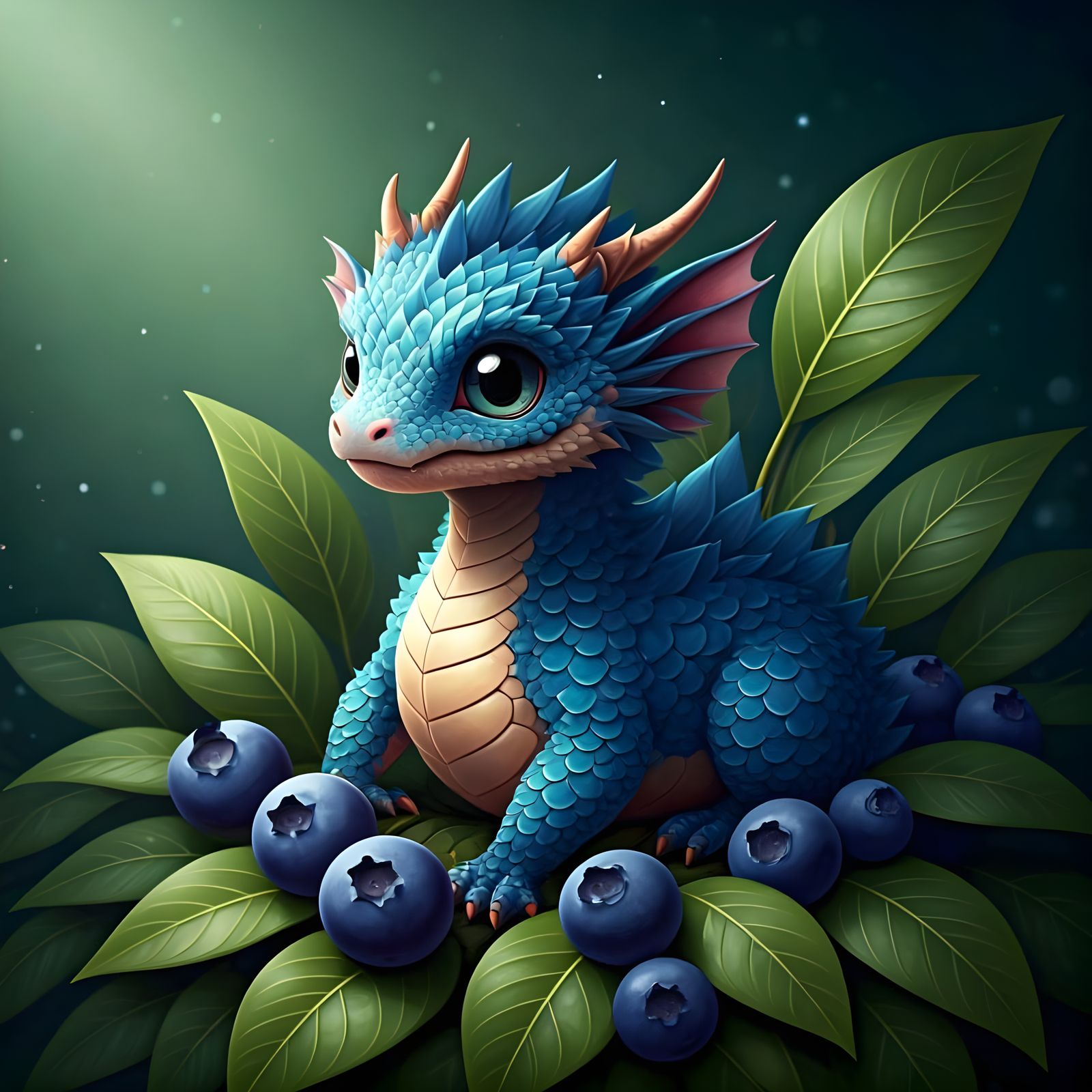 Tiny Dragon Blueberry Fusion: A Whimsical Creation