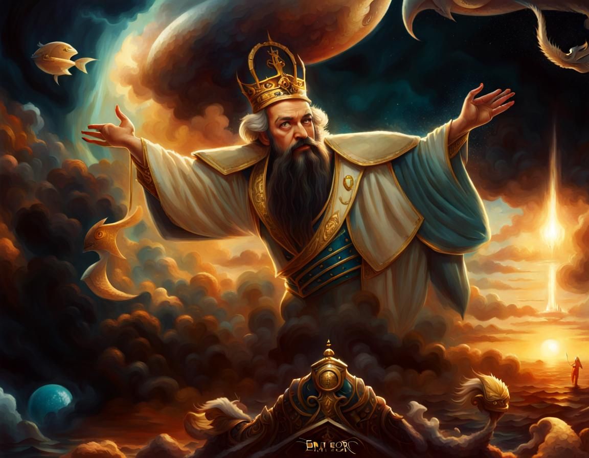 Emperor by the Sea: An AI Interpretation