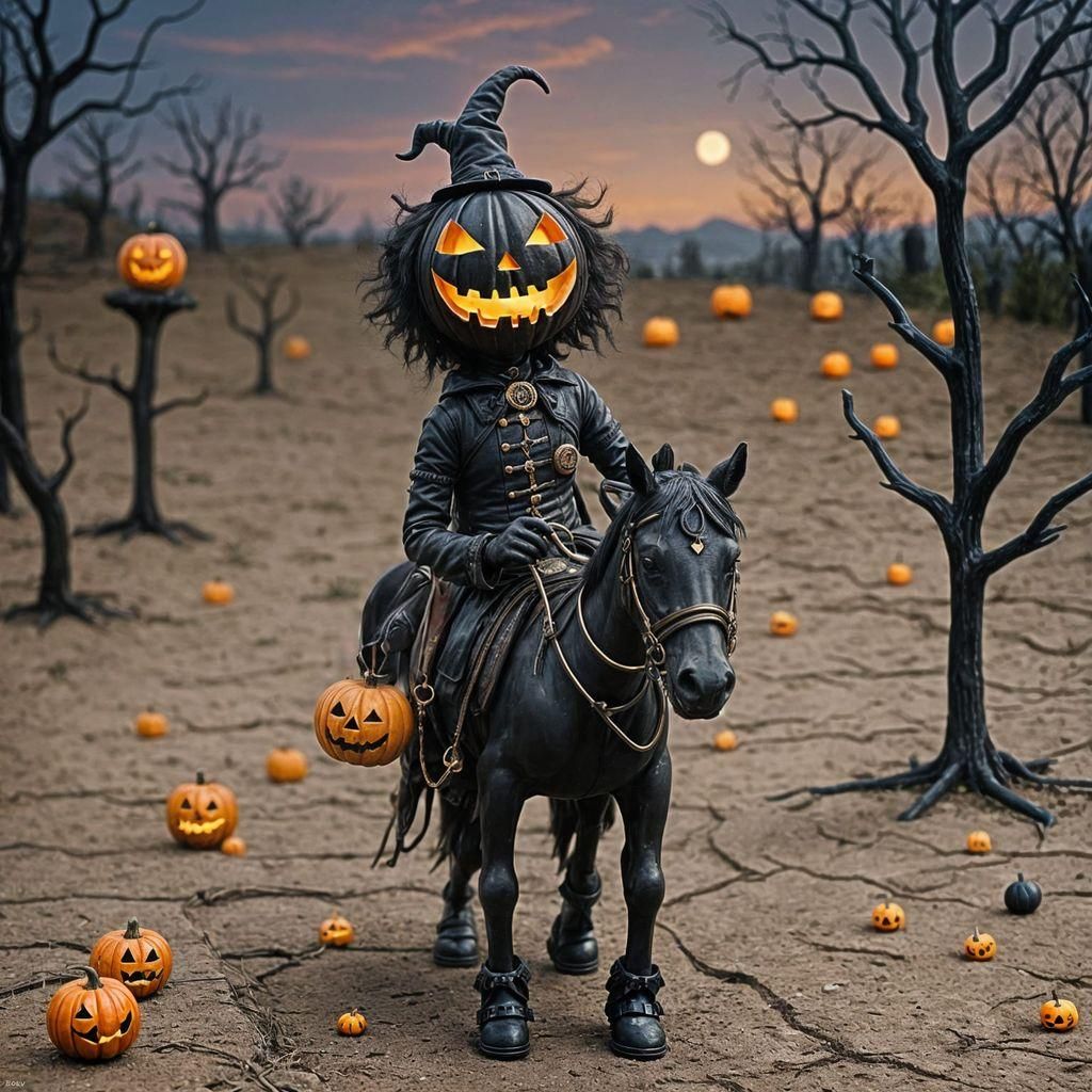 Headless Horseman on Halloween, Tim Burton Claymation