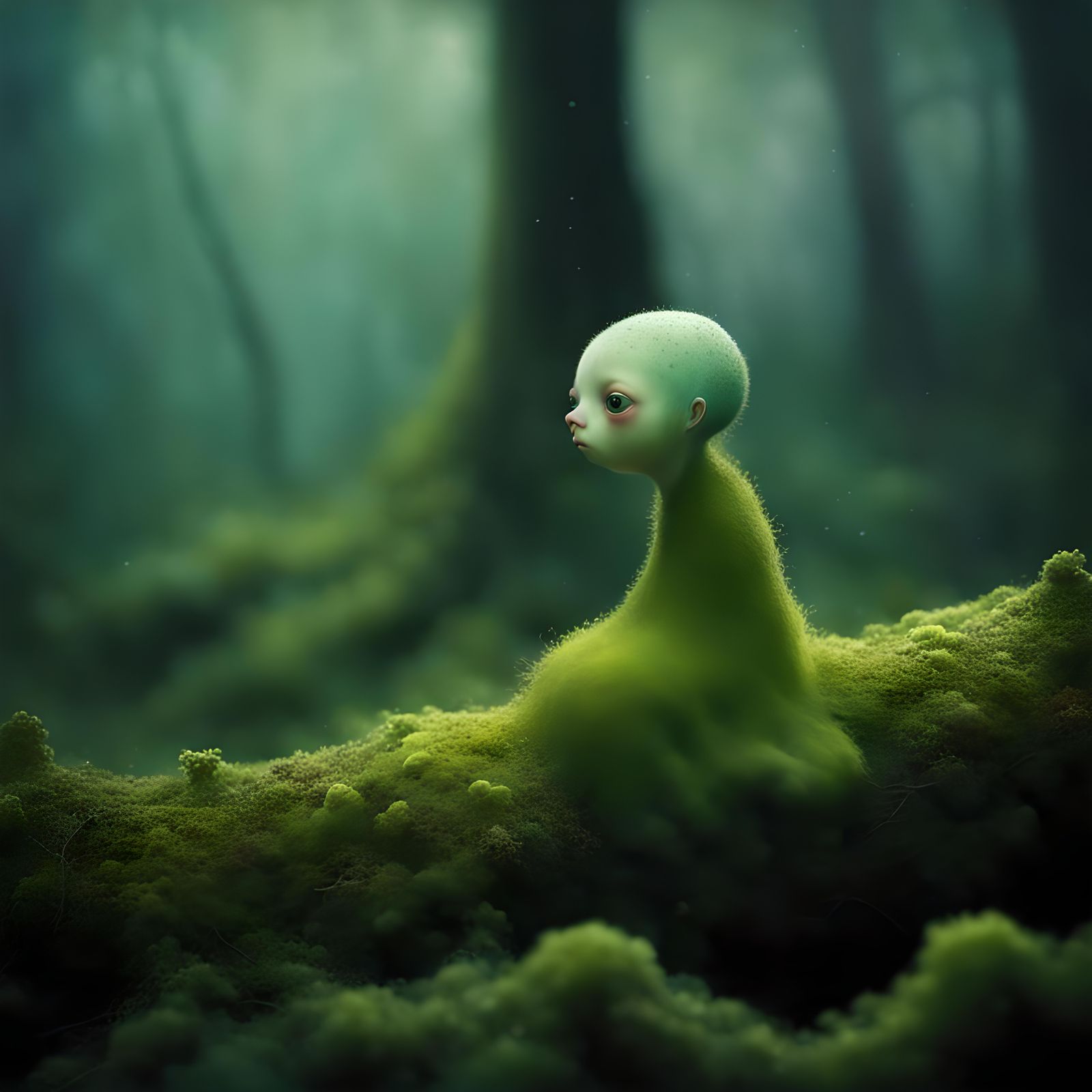 Expressive Creature in Surrealist Style