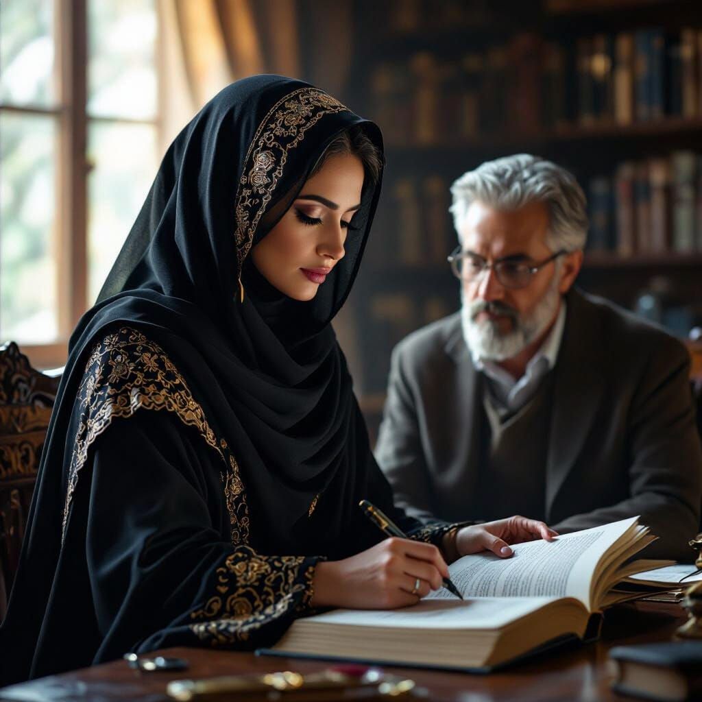 Veiled Instructor Teaches University Professor