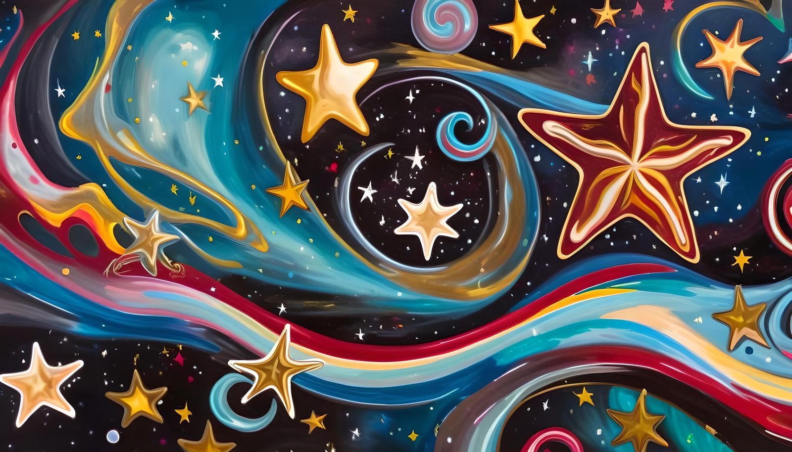 Electromagnetic Star Cluster Formation in Impasto Style