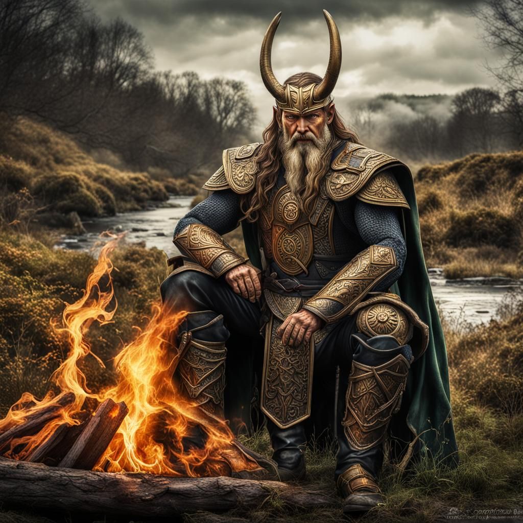Norse Gods in Dublin: Hyperrealistic Cinematic Artwork