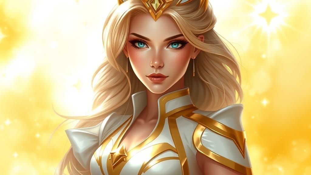 Lux from League of Legends as a Radiant Fantasy Princess
