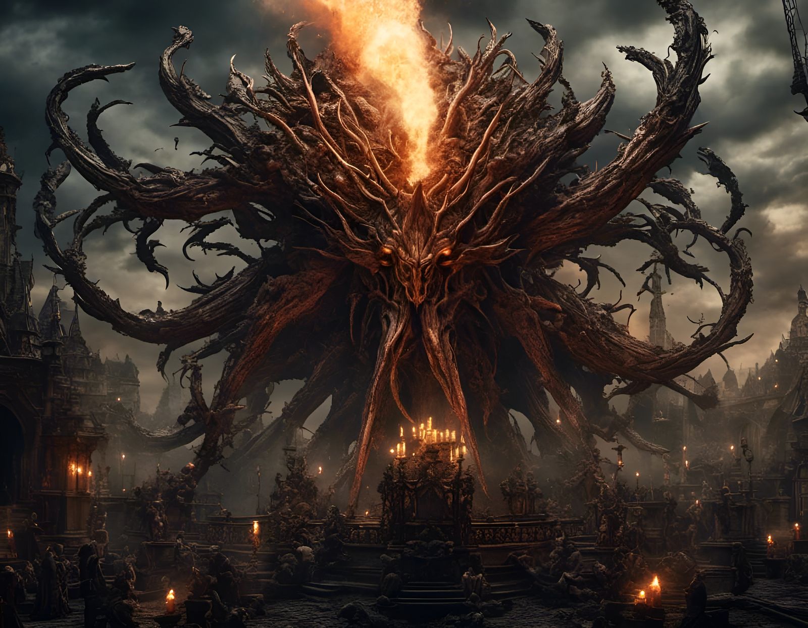 Dark Horror Image Generated by LoRA Token