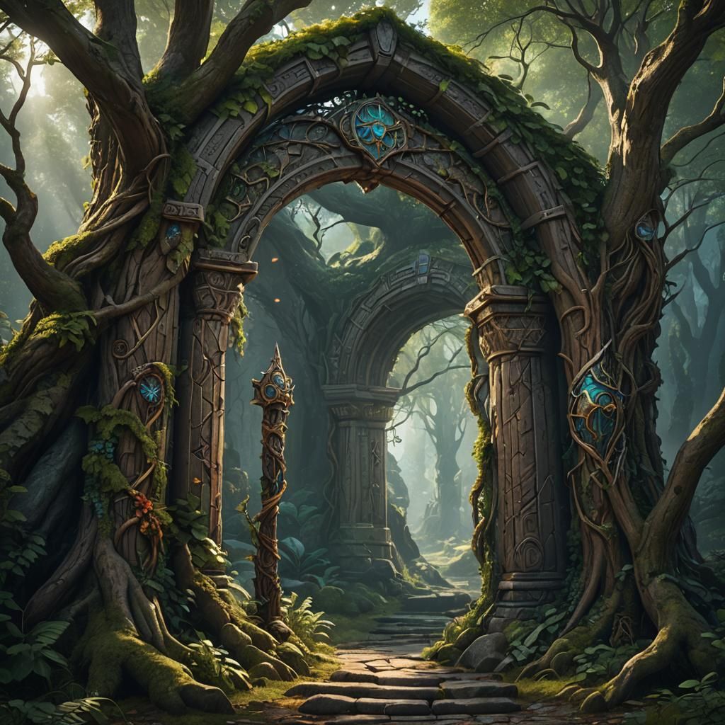 Arch Druid Staff: Detailed Fantasy Concept Art