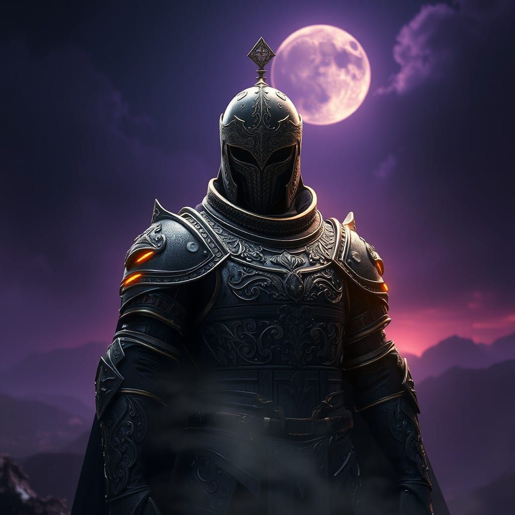 Majestic Guardian of Innocence in Mystical Armor