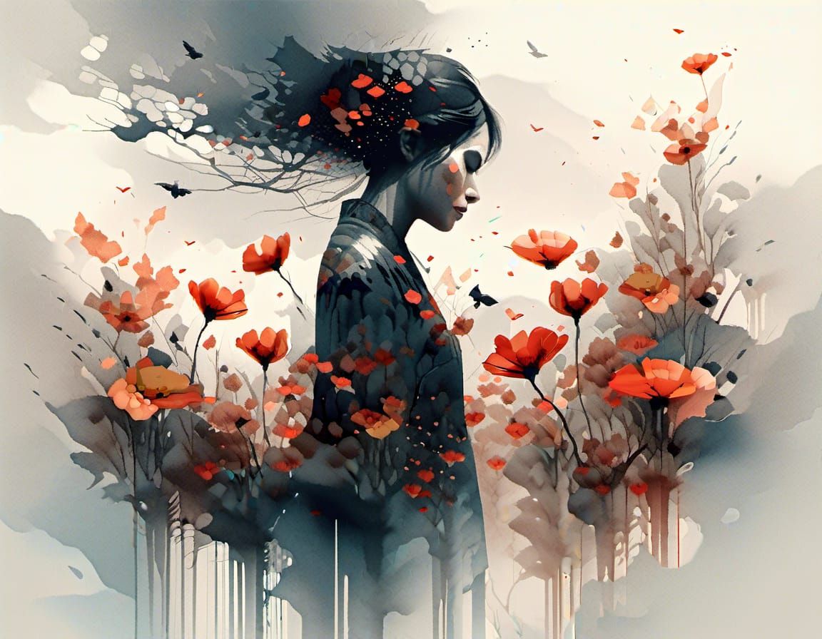 There was nothing left, but the scent of a flower