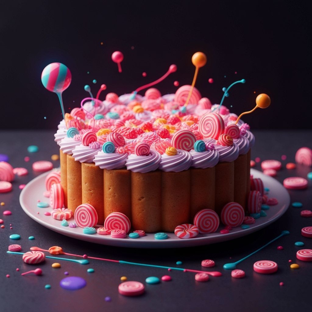 Hyperrealistic Torta Masterpiece with Cinematic Lighting