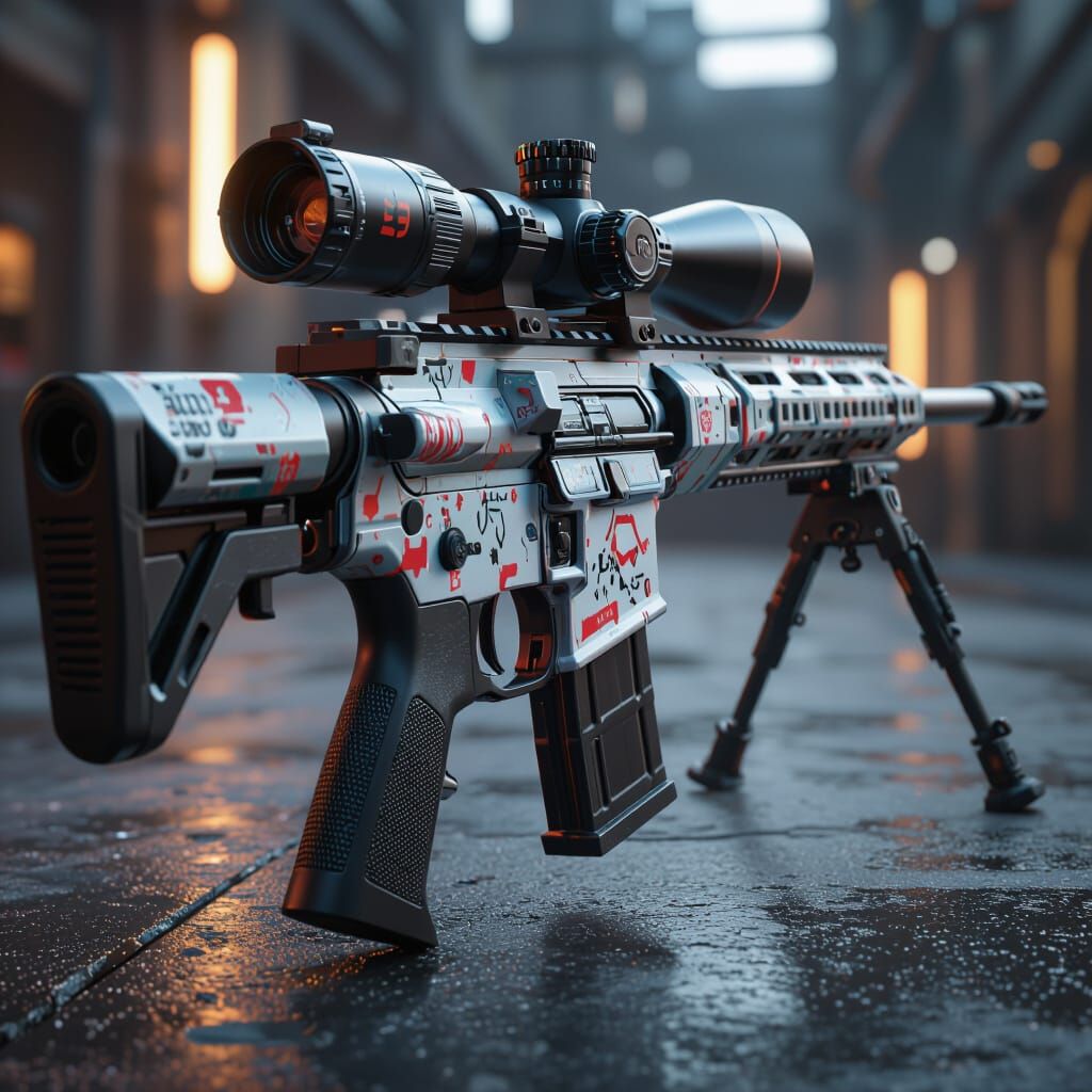 Precision Rifle with Darling in the Franxx Cerakote Theme