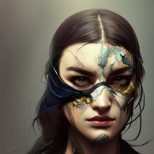 Masked Killer Portrait in Hyperdetailed Style