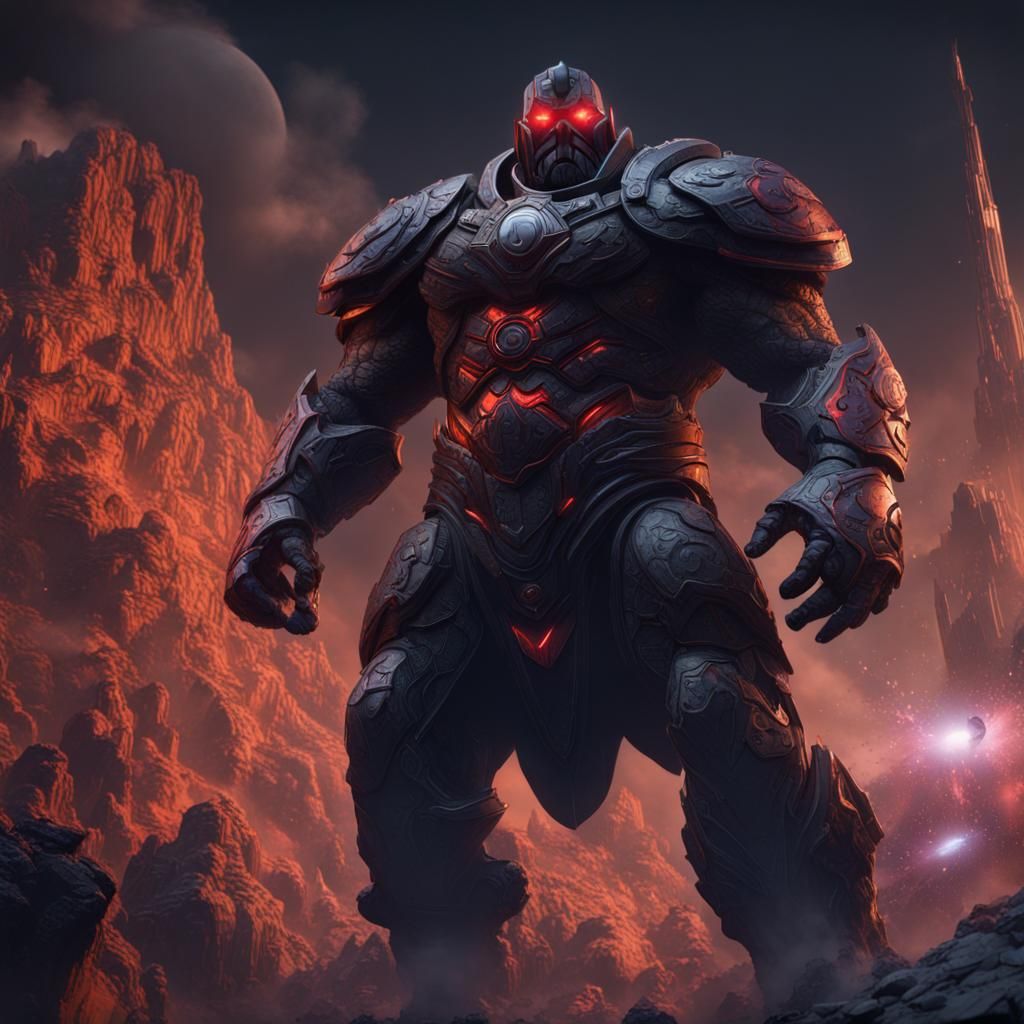 Detailed Matte Painting of Darkseid