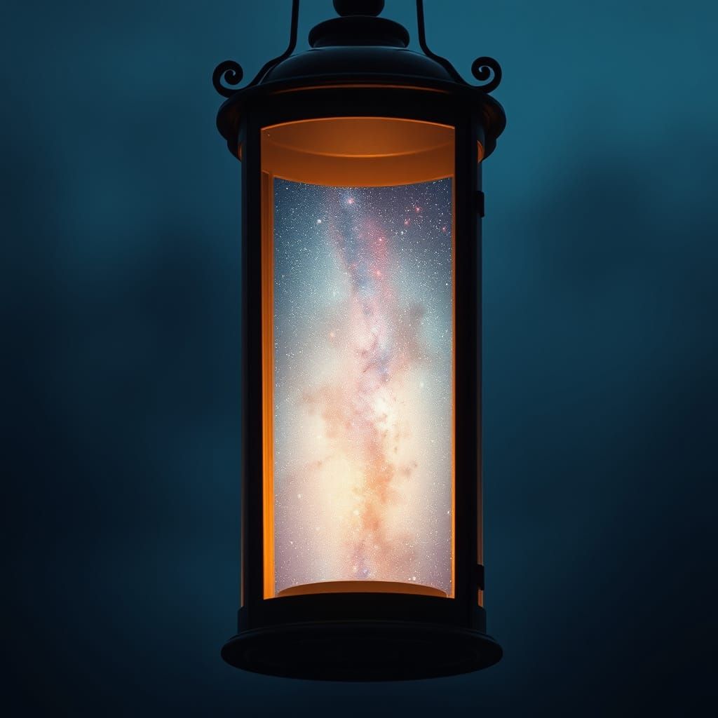Starry Space Lantern in Dreamy Art Style