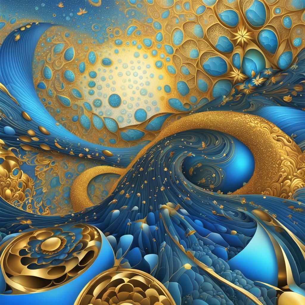 Abstract Vector Fractal with 3D Shading