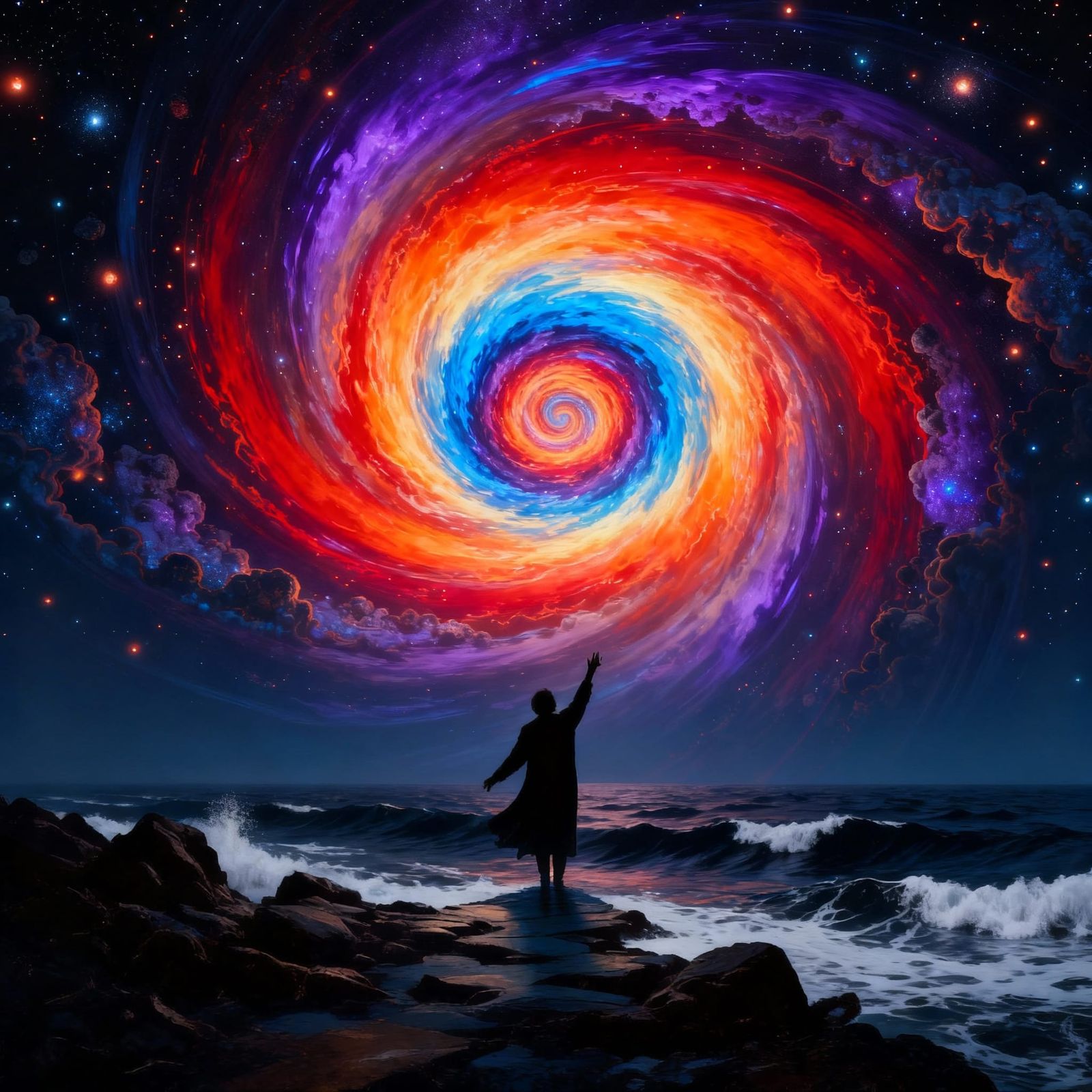 Abstract Fusion: Disappearing Image Merges into Ascending Ci...