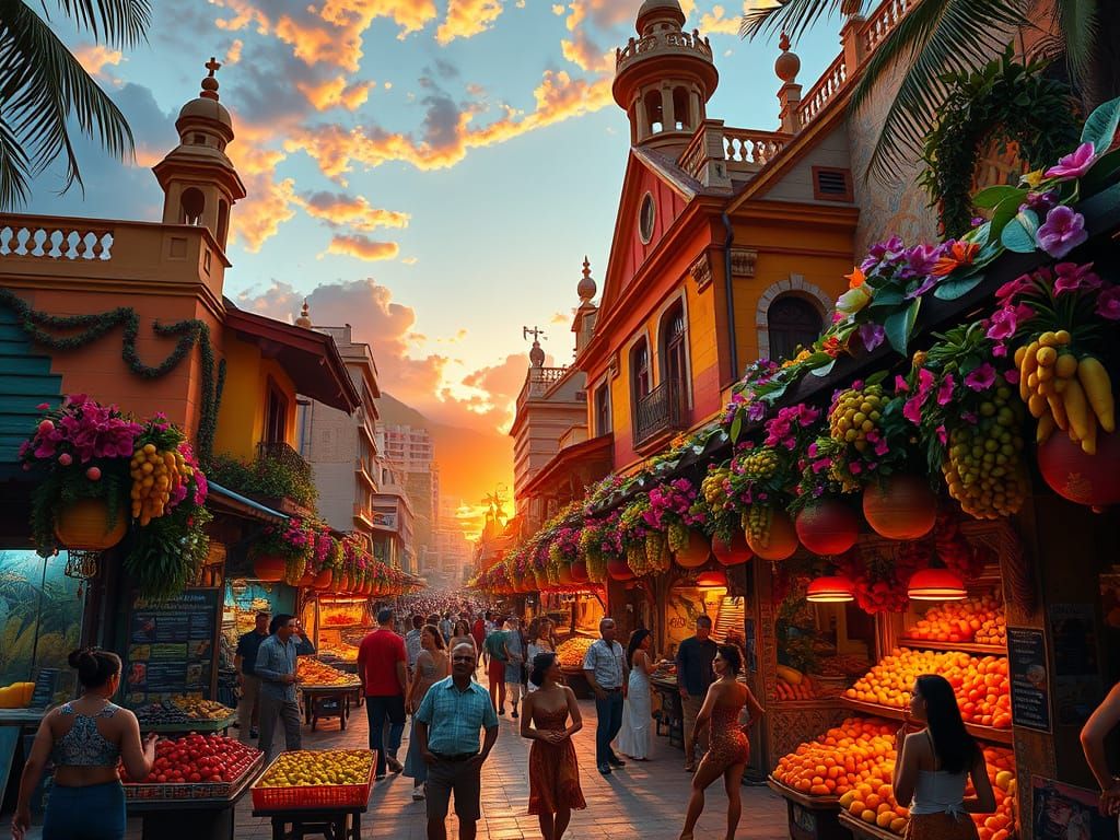 Rio Marketplace at Sunset: A Maximalist Fantasy
