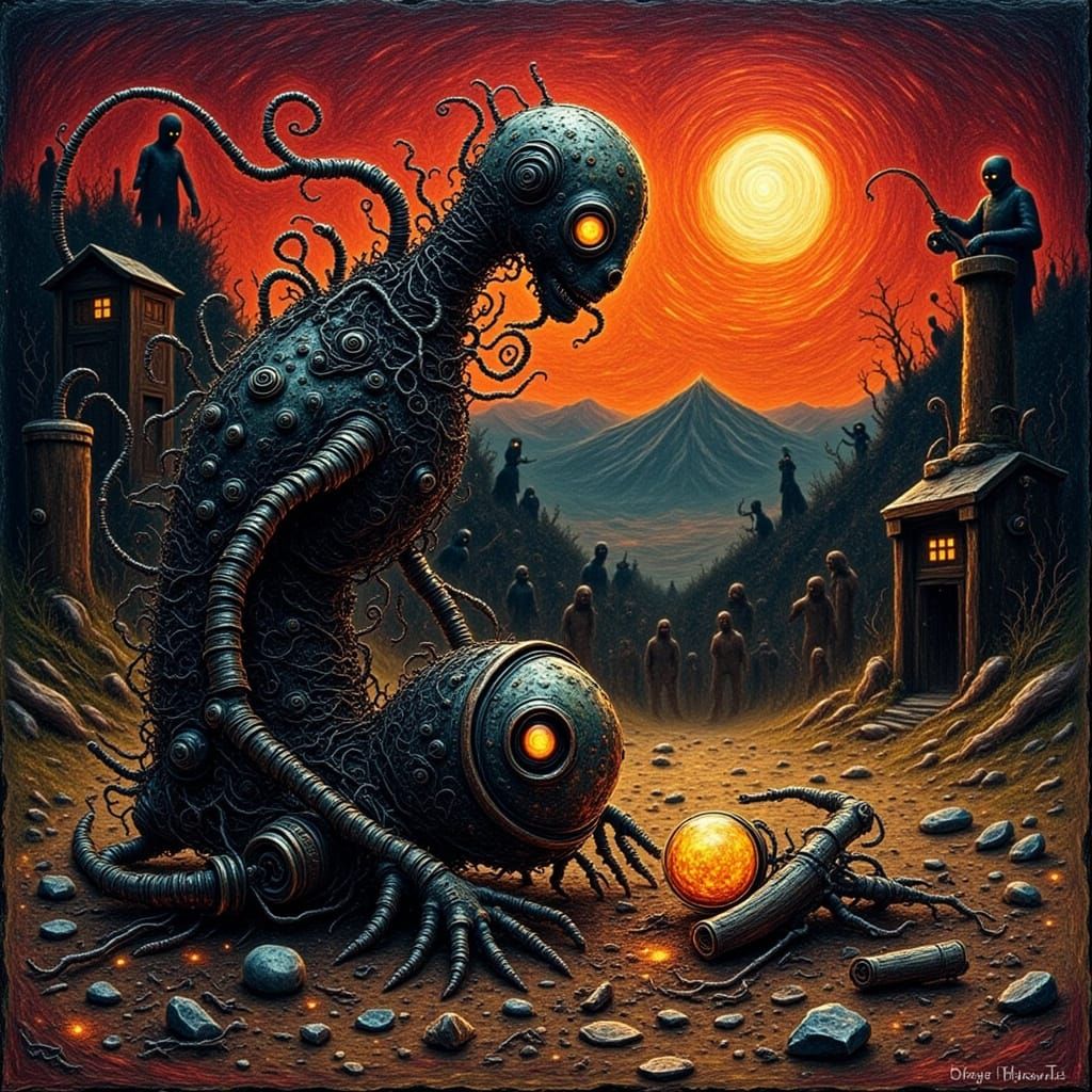 AI Generated Abstract Cyberpunk and Cryogenic Art