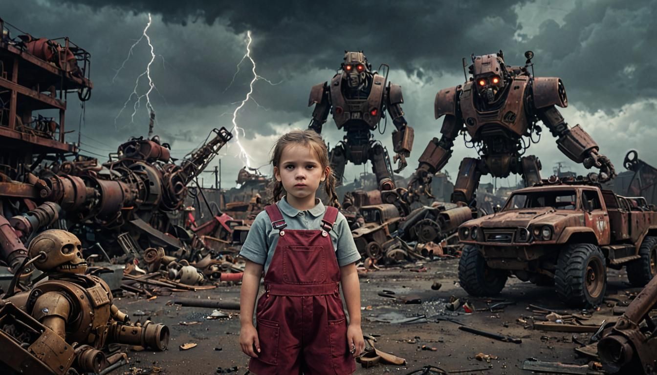 Scenery creating an atmosphere of horror and devastation, ru...