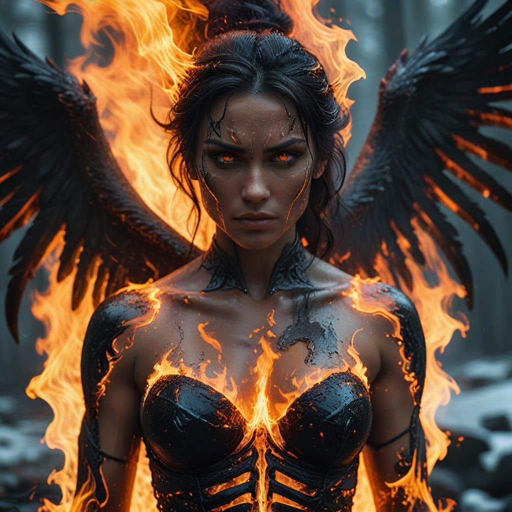 Fiery Angelic and Demonic Contrast
