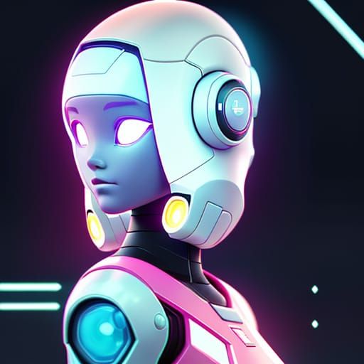 Girl and Robot Walk in Hypermodern Fjällbacka