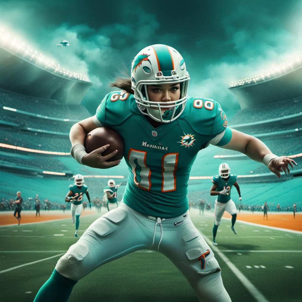 Miami Dolphins Touchdown: Digital Matte Painting