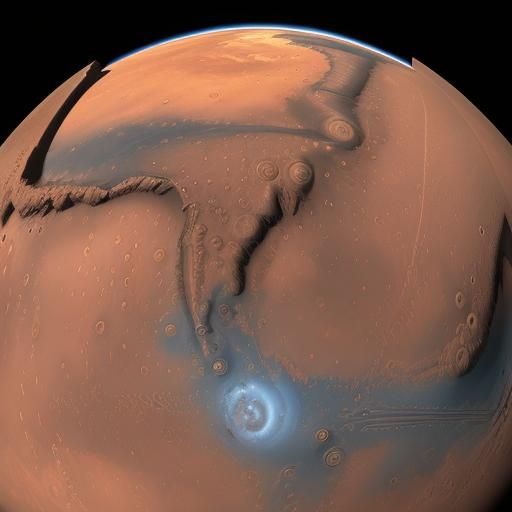 Detailed Map of Planet Mars