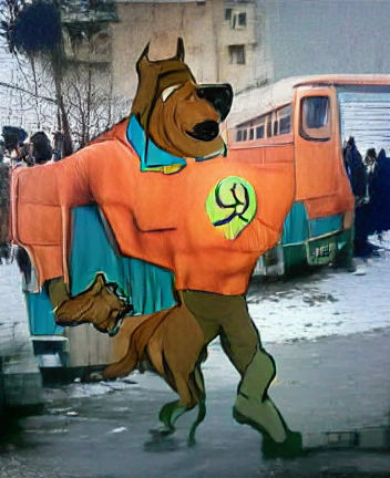Soviet Cartoon Dog in Ushanka Hat