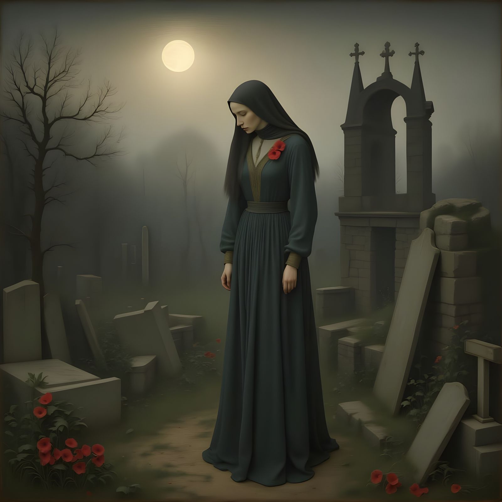 Remembrance Day in a Pre-Raphaelite Style