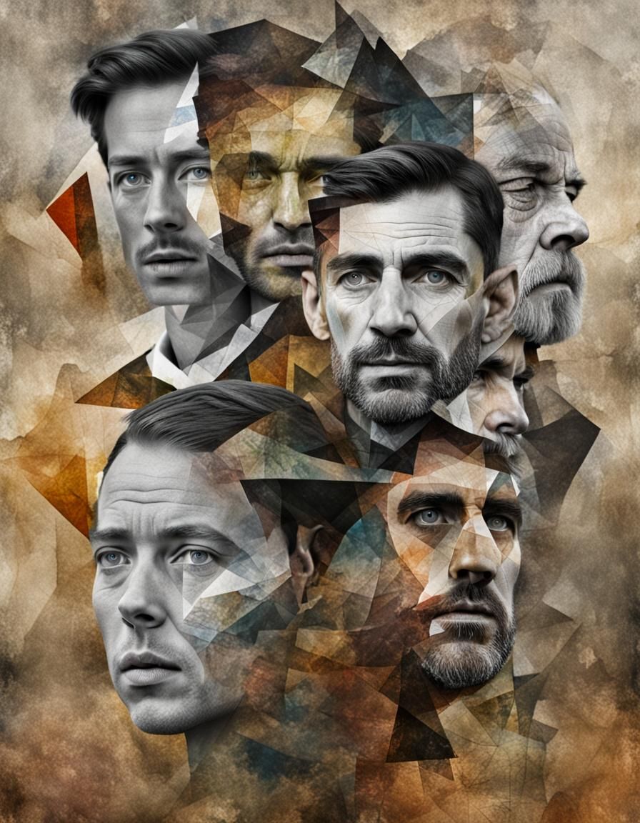 Overlapping Faces Composite Portrait