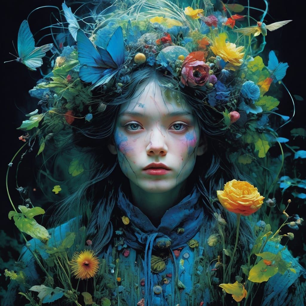 Entangled Mystery: A Colorful and Detailed Artwork