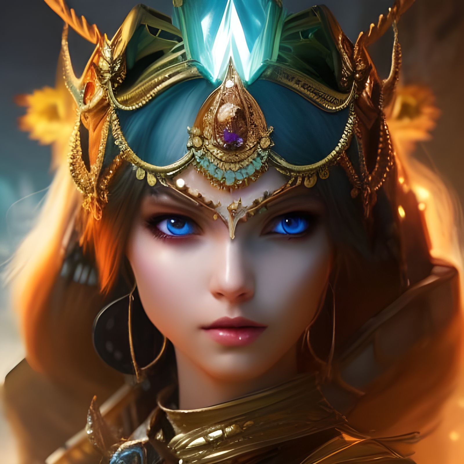 Preschooler Goddess of Life and Death: Digital Art