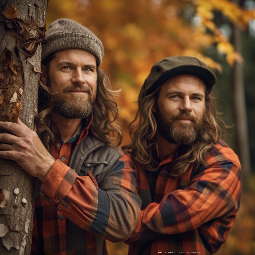 Happy Lumberjacks in Autumn: A Professional Portrait