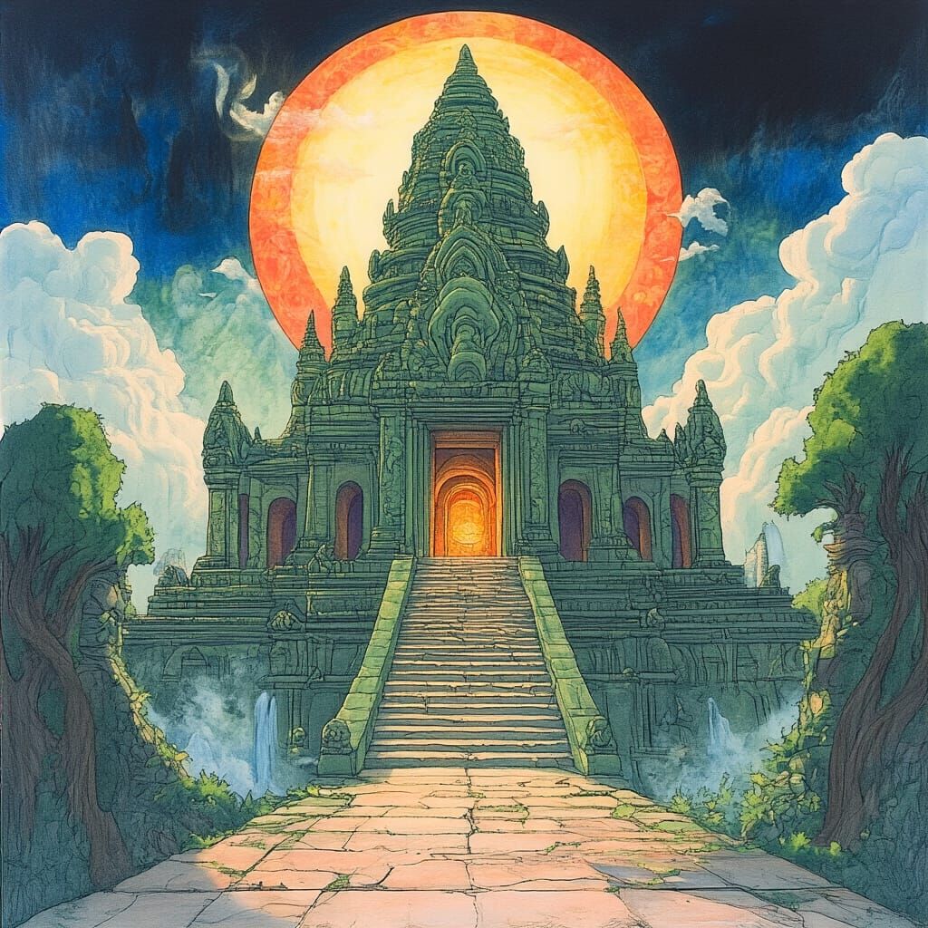 Lyrical Abstract Temple Concept Art