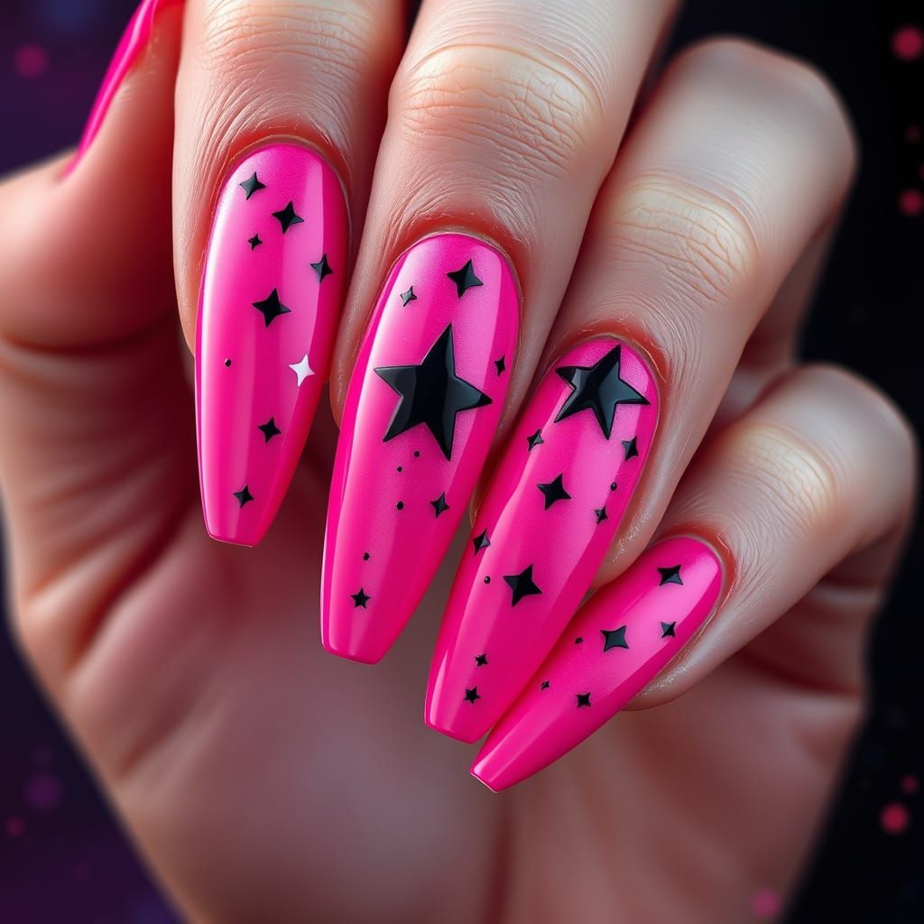 Vibrant Fantasy Nail Art in Deep Matte Colors