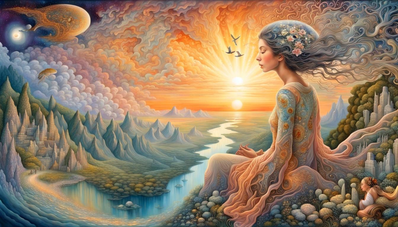 Surreal Soul-Wizard Collage in Rich Colors