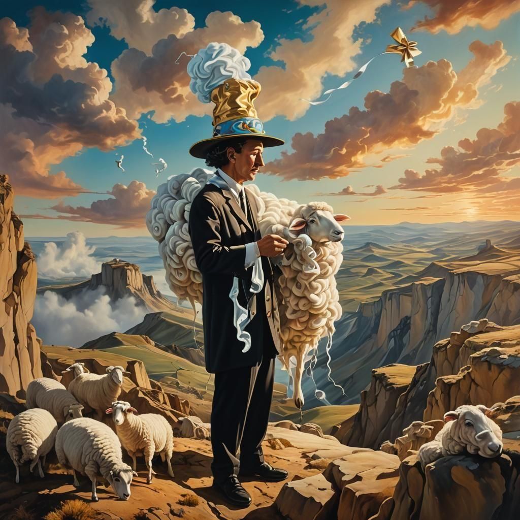 Surreal Sheep Dreams of Beggar