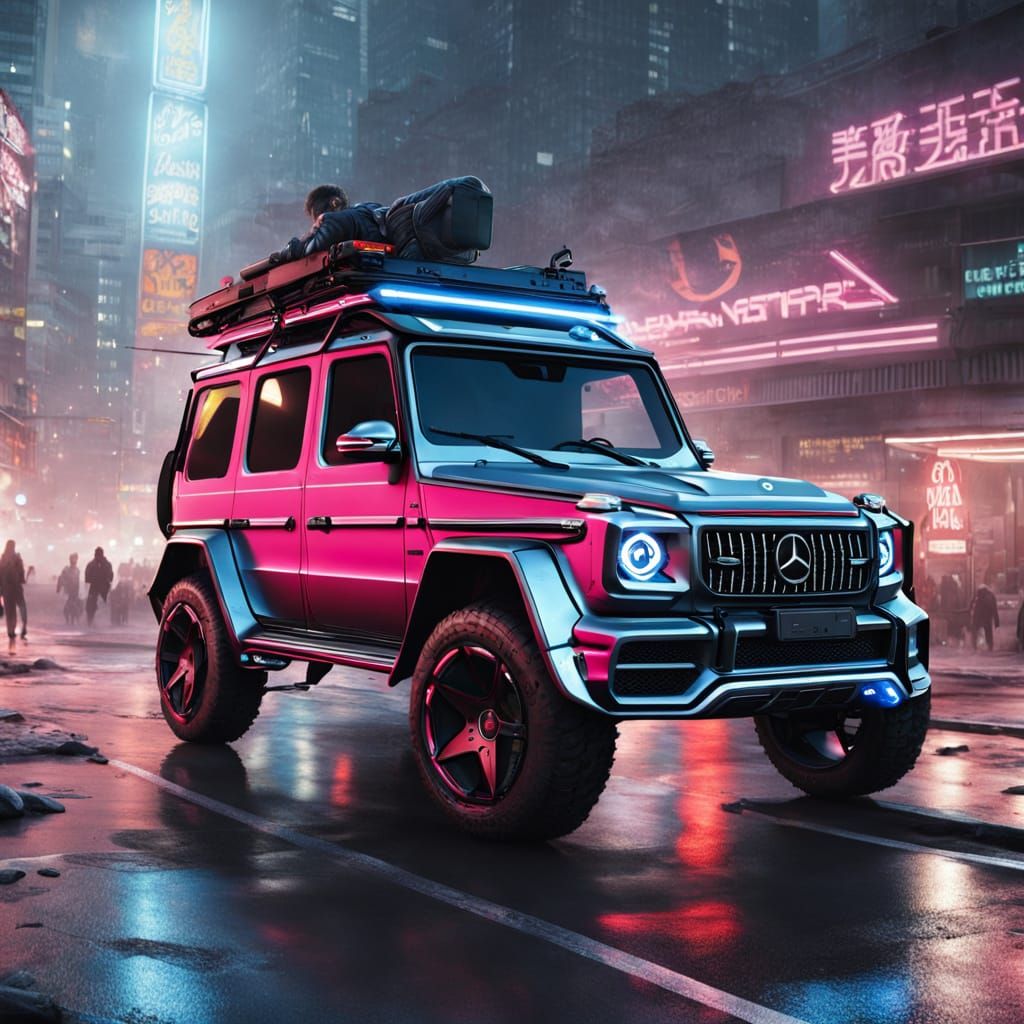 Mercedes G-Wagon in Cyberpunk Style