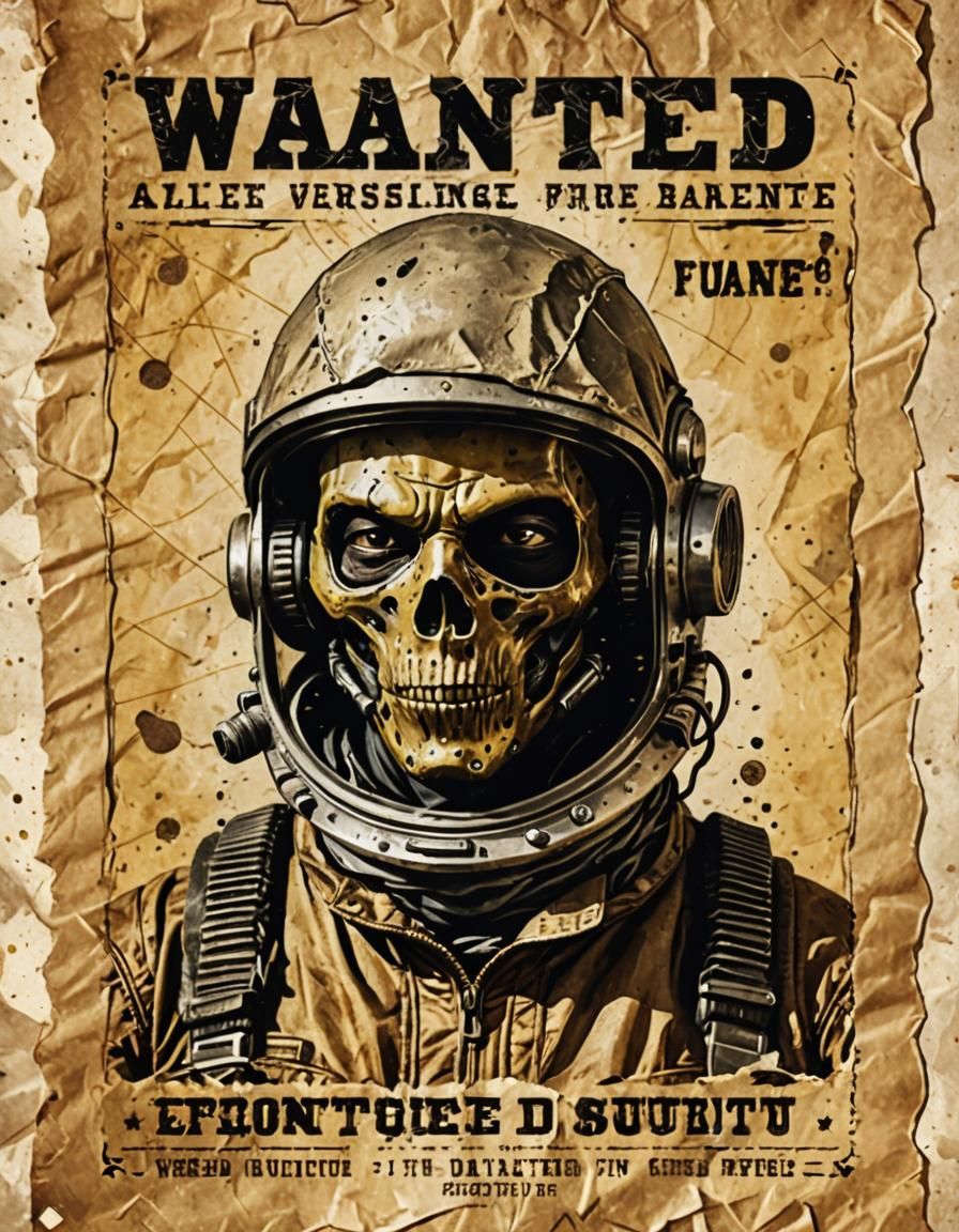 A striking Wanted Poster of an Alien Fugitive and notorious ...