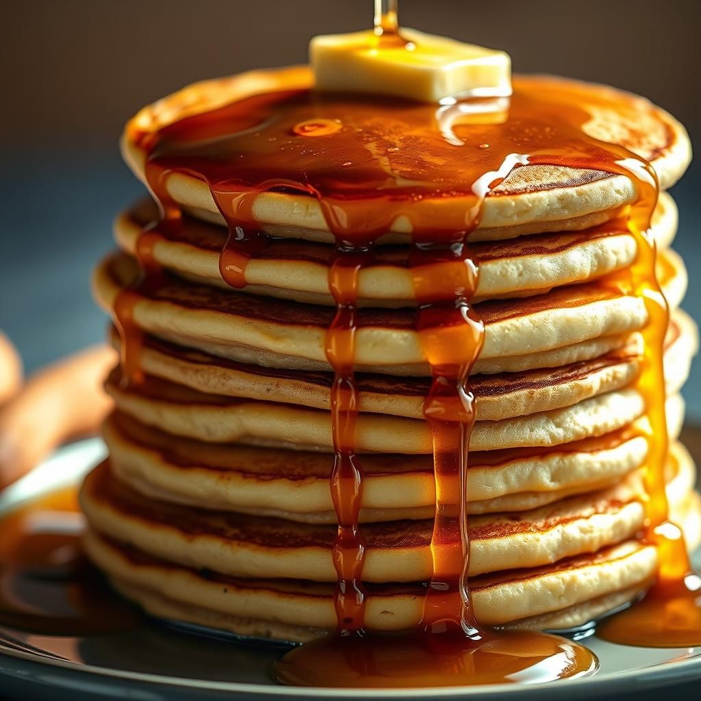 Pancakes with Syrup: Close-Up Food Photography