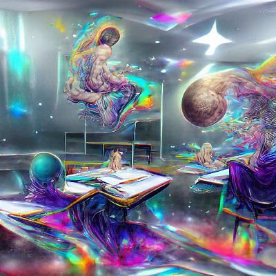 Cosmic School: Holographic Astral Illustration