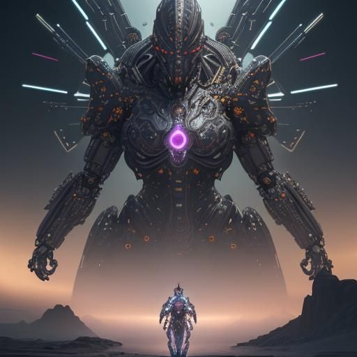 Futuristic Christ with Third Eye: Sci-Fi Concept Art