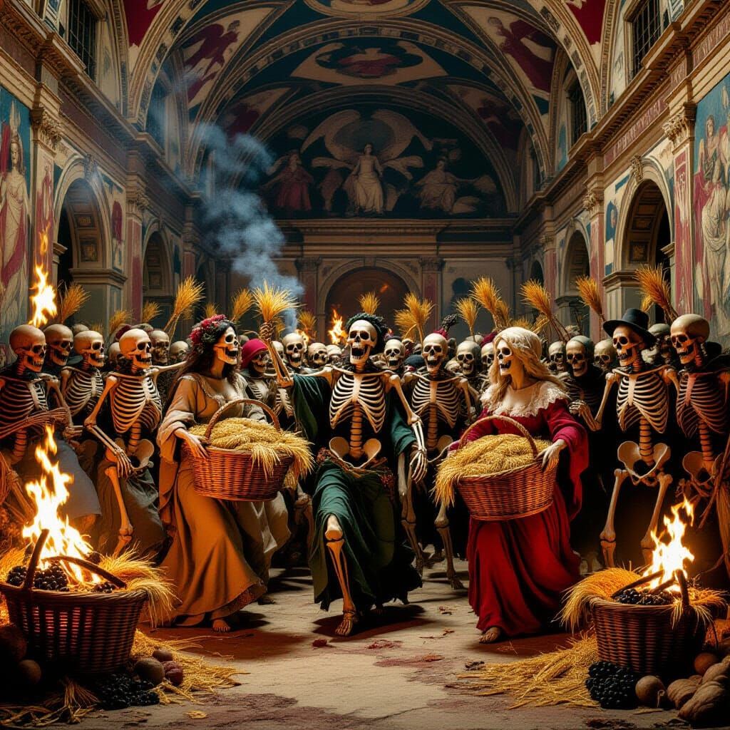 Macabre Harvest Festival in Michelangelo Style