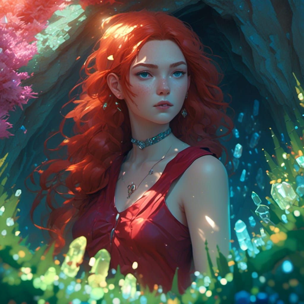 <lora:EthierUnreal V1:1.0> ethereal red head plus sized styl...