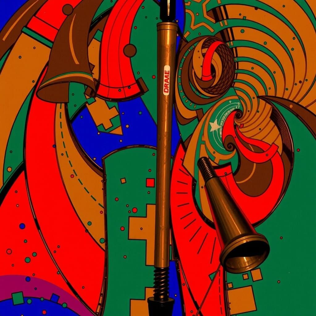 Dynamic Swirling Vortex Motion Abstract Art