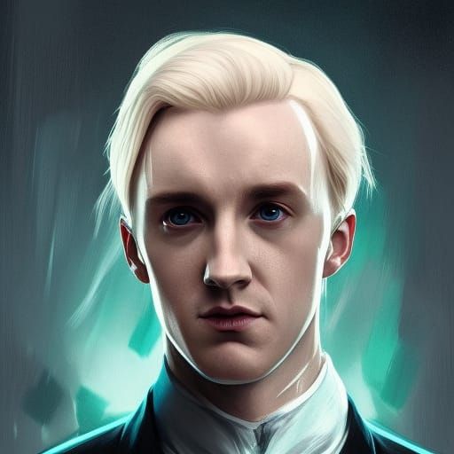 Draco Malfoy Portrait in Art Nouveau Style