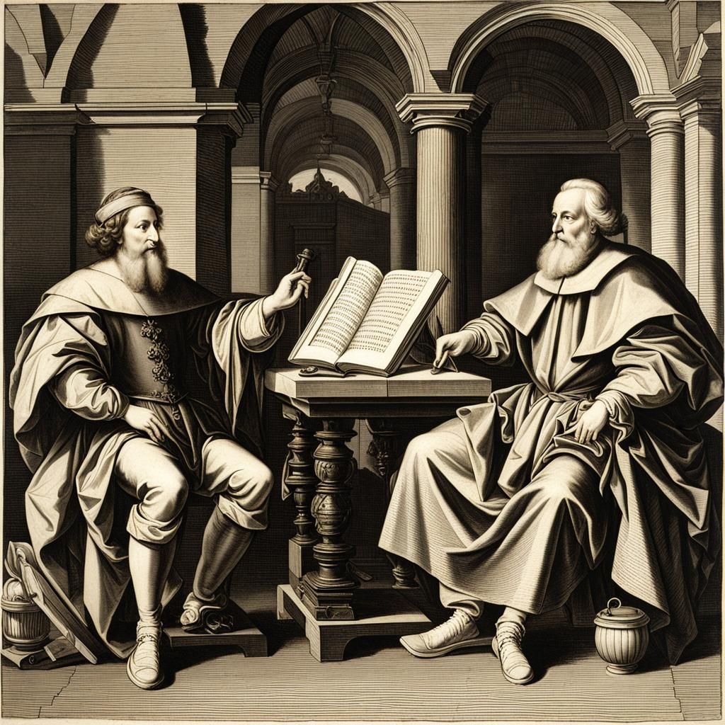 Demokrit and Heraklit in Mannerist Style