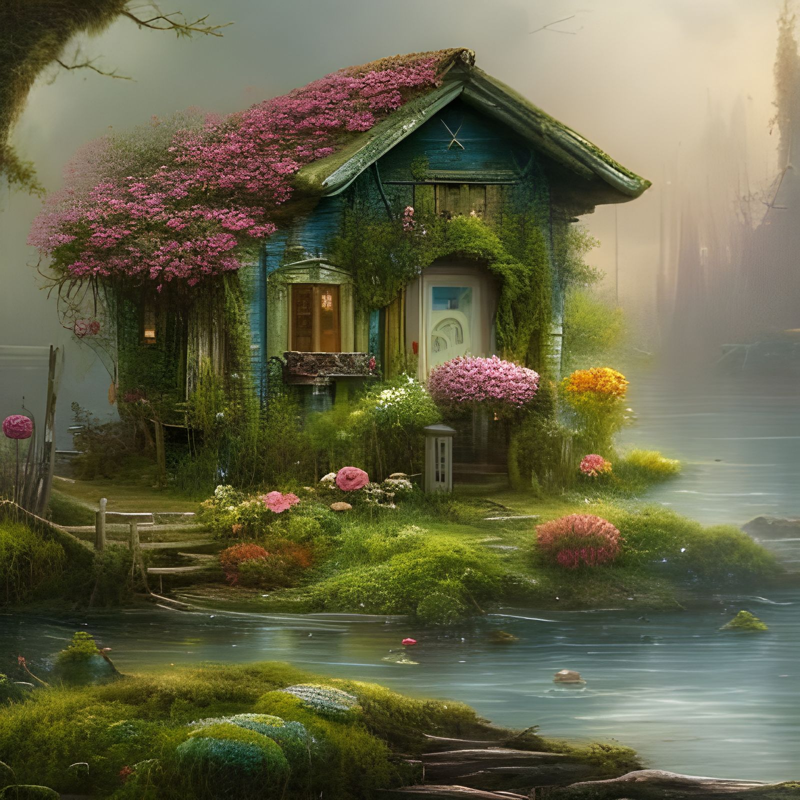 Enchanted Fae Houseboat in Fairytale Style