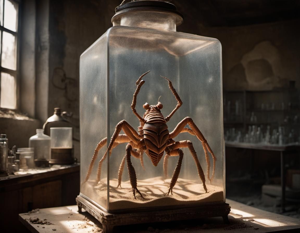 Otherworldly Sandkings in Laboratory Terrarium