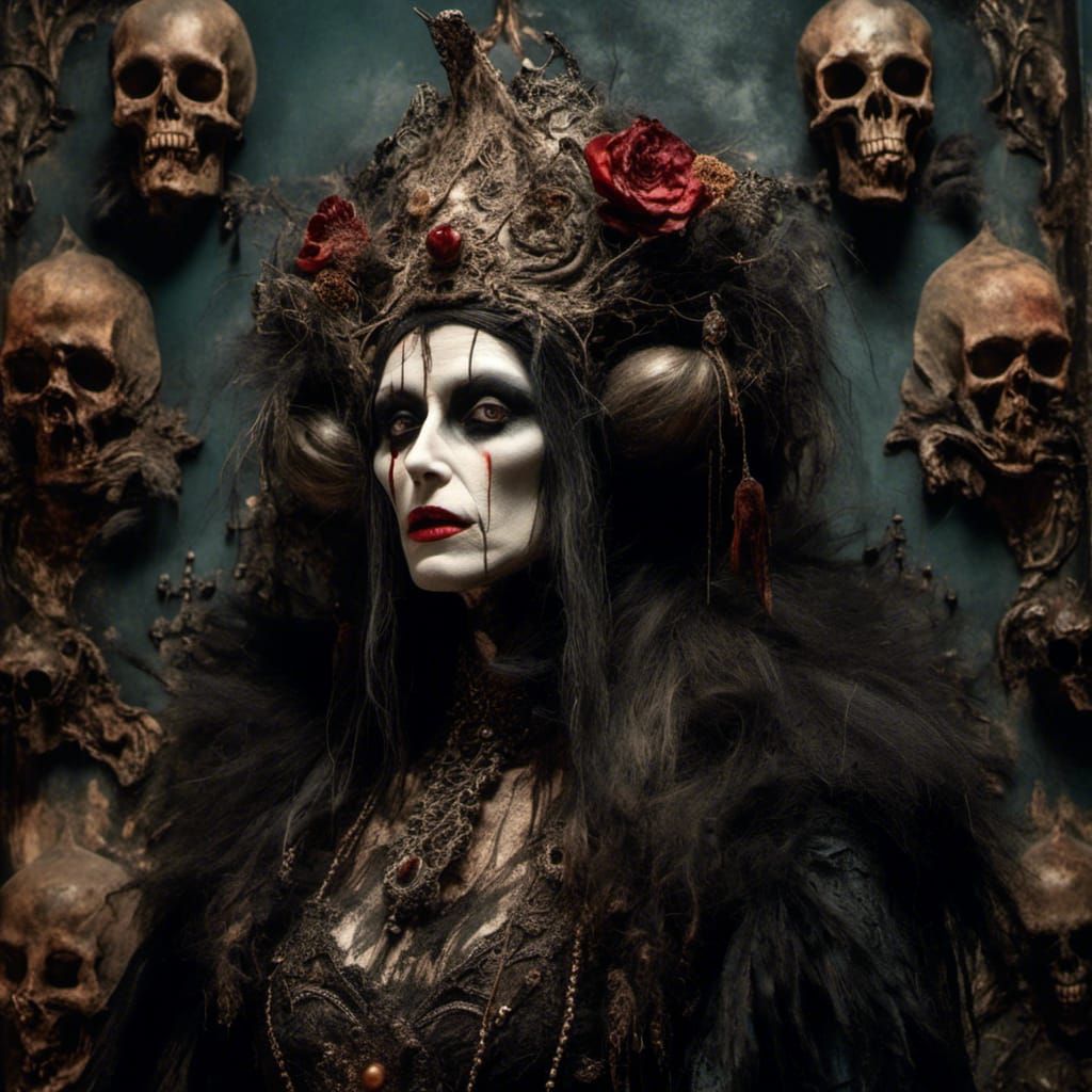 Nosferatu Vampire Bride in Macabre Art Nouveau Style