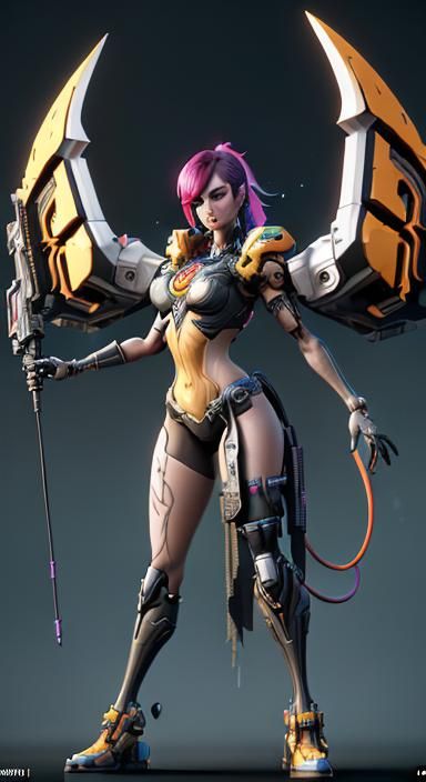 Nintendo Switch as Cyberpunk Anime Girl